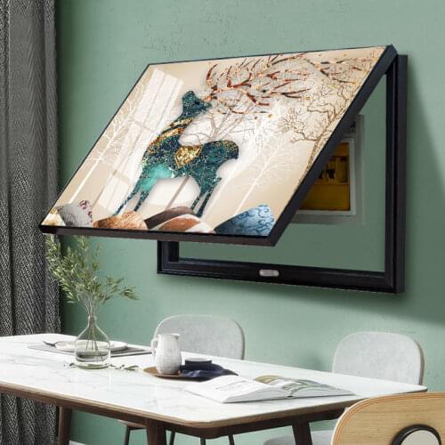 Mural Electric meter box decoration painting distribution protection box cover canvas picture with frame poster home decor