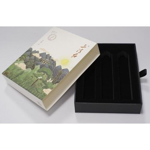 Manufacture Custom foil gold logo Kraft drawer sliding paper box packaging gift or Cosmetic with insert ---XP1065