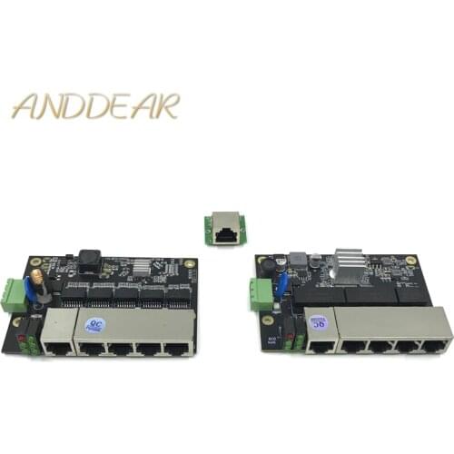 5 Ports Industrial Ethernet Switch Module Unmanaged 100/1000mbps PCBA board OEM Auto-sensing Ports PCBA board OEM Motherboard