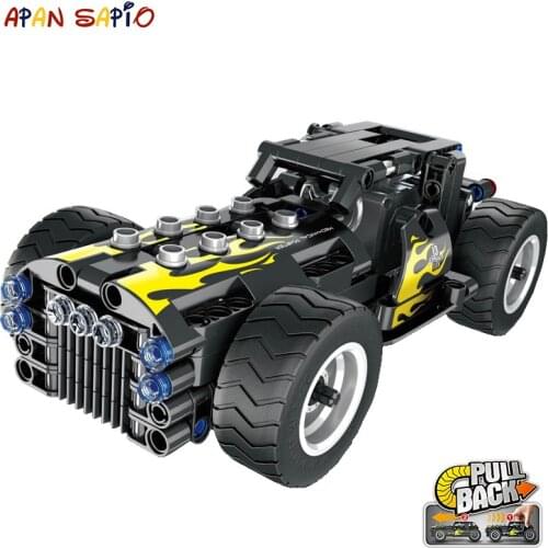 High-tech Car Building Blocks 2 in 1 Police Crime Racing Figure Brick Compatible with Brands Educational Games Toys for Children
