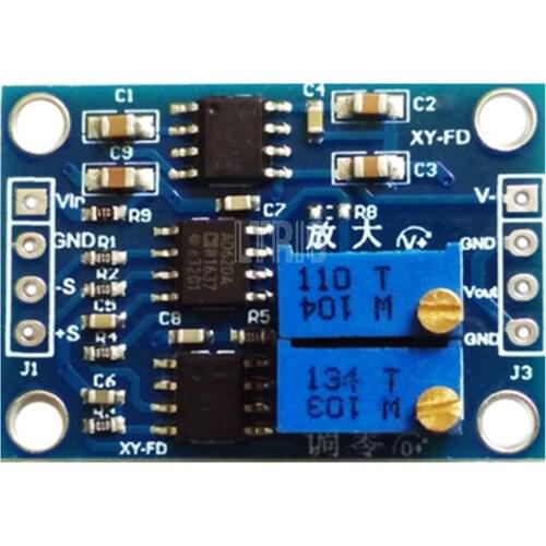 LTRIG custom 1Pcs New Arrival AD620 Microvolt MV Voltage Amplifier Signal Instrumentation Module Board 3-12VDC