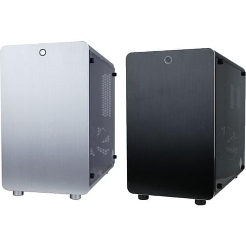 Best Computer Case Tower Gaming Cooling Cabinet All-aluminum MicroATX Motherboards PC Mini Empty Chassis Side Transparent G