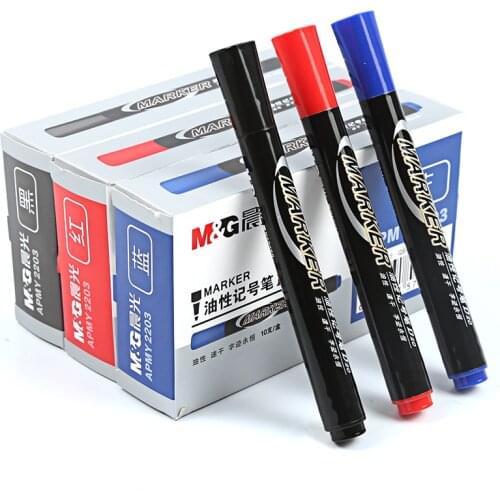 M&G Big head logistics writing oily carton, note number pen, express special Mark pen