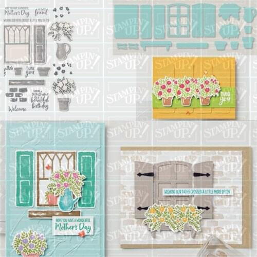 Window Metal Cutting Dies and Stamps Scrapbooking Embossing Paper Craft Knife Mould Couple Stencils Dies New 2021