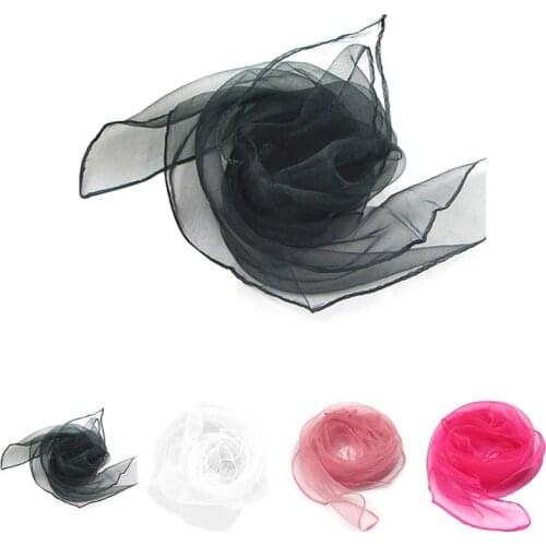 1pc Fashion Chiffon Scarf Solid Color Mesh Necklace Scarf Spring Summer Scarf For Women Girls Clothing Accessories