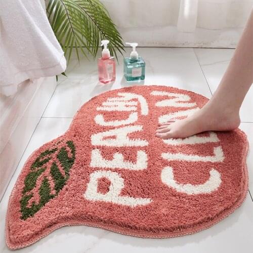 Letter Fruit Design Non- Slip Foot Mat Cartoon Styling Hallway Porch Rug for Home Livingroom Door Mats Suck Water Bath Carpet