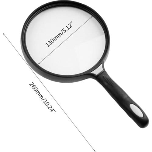 2021 New 130mm Large Lens Handheld Magnifier 2.5X Reading Newspaper Map Magnifying Glass