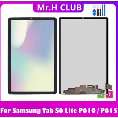Original 10.6" For Samsung Galaxy Tab S6 Lite 10.4 P610 P615 P615N P617 LCD Screen Touch Display Glass Panel Digitize Replace