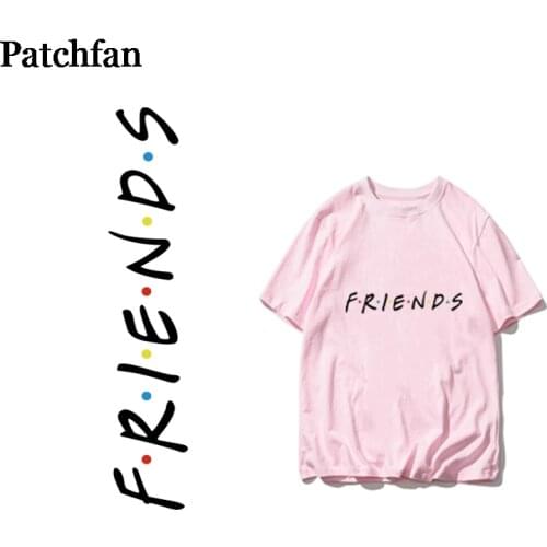 Patchfan Friends tv show DIY heat press stickers iron on patches Handmade on clothes jacket t shirt thermal transfer A2148