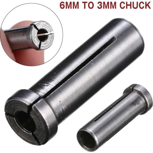 1Pcs 1/4" to 1/8" 6mm to 3mm Reducer Adapter Chuck Machine Tools Accessories Electric Grinding Machine Rotary Tool Metal