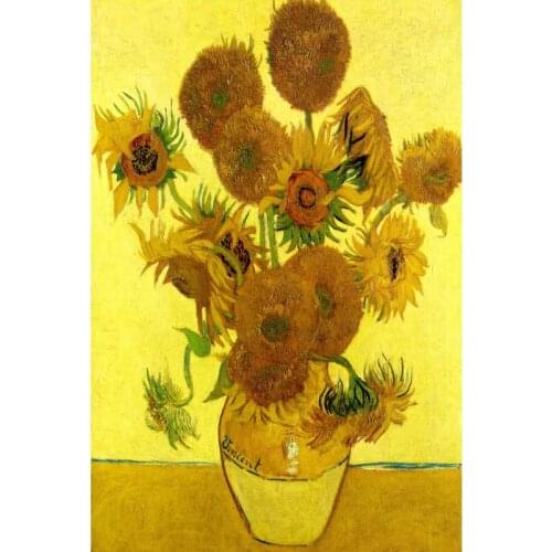 Sunflowers jigsaw puzzle 5000 pieces adult Vincent Willem van Gogh Oil painting Adornment picture wooden puzzles Unpack the toys