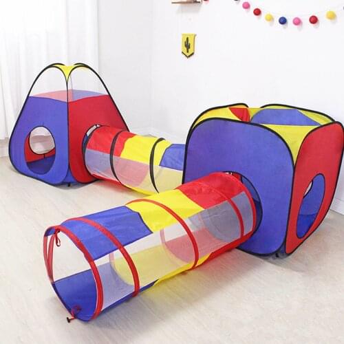 3 In 1 Portable Childrens Tent, Childrens Ball Pit Play Tent, Play Tent With Tunnel And Ball Pit, Foldable Kid Toy