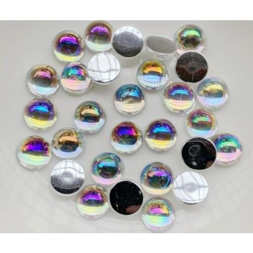 4mm&5mm&6mm&8mm&10mm&20mm Clear Transparent Rhinestone Applique Round Beads Crystal Strass Crafts -HS68