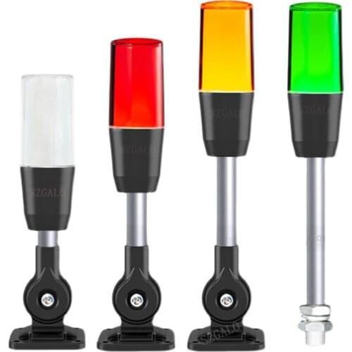 Led 3 Colors In 1 Layer Indicator Light 24V Intelligent Warning Light Workshop Machines Signal Alarm Caution Safety Tower Lamp