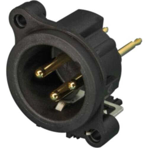 Swiss Neutrik NC3MAV three-core cannon male socket XLR power amplifier circuit board vertical PCB welding cannon seat