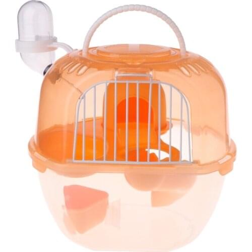 Hamster Cage Outdoor Portable Travel Double Layer Living House Carrying Plastic