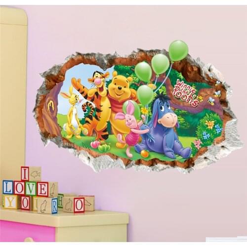 ZOOYOO wall stickers for kids rooms zoo cartoon bear vini home bedroom kindergarten decoration stickers PVC wall decor stickers