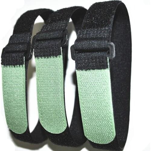 20 pcs 8''(20cm)length Reuseable Fastening wrap strap with plastic Buckle End.hook and loop ties for packing