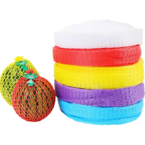 4 rolls/pack Eco-friendly Fruit foam for Watermelon Cantaloupe Color can be Mixed EPE Foam mesh net Thick fruit foam sleeve net