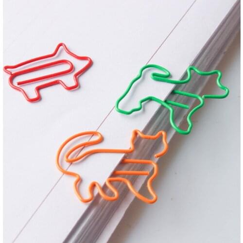 4 Pack Pig Paper Clip Pin Cartoon Animal PaperClip Creative Safety Pin Bookmark Binder Memo Planner Office Binding Supplies