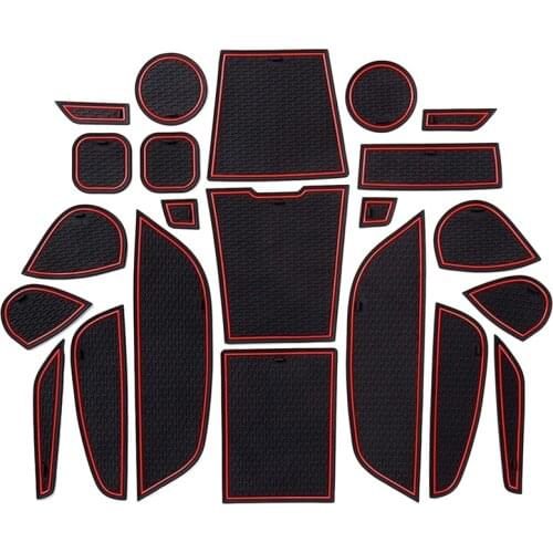 Car Interior Accessories Anti-Slip Dust-Proof Rubber Gate Slot Cup Mats Cup Holder Inserts for X5 X6 F15 F16 2014-2019