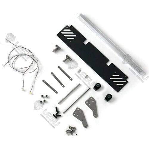 Rc Truck Part Aluminum Rear Bumper Protector & LED Light For Car 1/14 Tamiya Rc Tractor Trailer VOLVO-FH16 56360 6x4 Actros