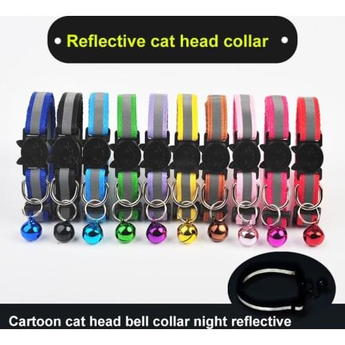 Safety Breakaway Cat Collars Quick Release Kitten Collar Personalized Custom Cats Collar Necklace with Bell for Cat Kitty Puppy