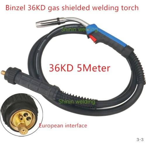 Binzell integrated two welding machine welding torch CO2 36KD carbon dioxide 5M gas shielded welding torch