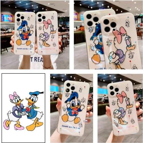 Disney Donald Duck Daisy Couple cartoon Phone Case For Apple iPhone 11 12 Pro Max mini 7 8 XR X XS MAX Shockproof Case Cover