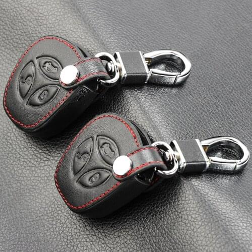 Real Leather Car Key Case For LADA Sedan Largus Kalina Granta Vesta X-Ray XRay Remote Cover Keychain Holder Bag Auto Accessories