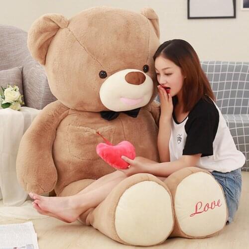 Fancytrader Giant Give You My Heart Teddy Bear Plush Toys Big Stuffed Soft Animals Bears Pillow Doll I Love You Gift for Girls