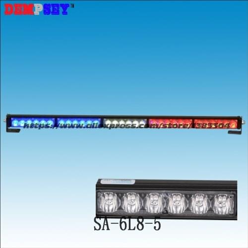 SA-6L8-5 High power LED Red/White/Blue Flashing Warning light,DC12V Police/ Car light, GenIII X 1Watt LED,5pcs head light