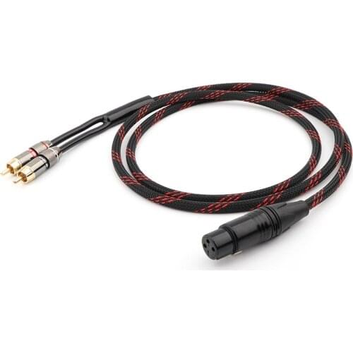 Hifi Canare XLR Female to 2RCA Audio Cable PC Mobilephone Amplifier Interconnect High Quality XLR Male to RCA Cable