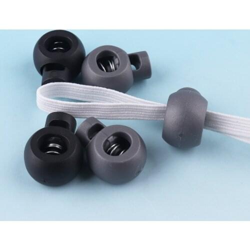 Plastic Cord Ends Stopper 50pcs 9mm Rope Cord Stops Black Cord Locks suit for 5-10mm elastic cord Toggle Cord Toggle Lock