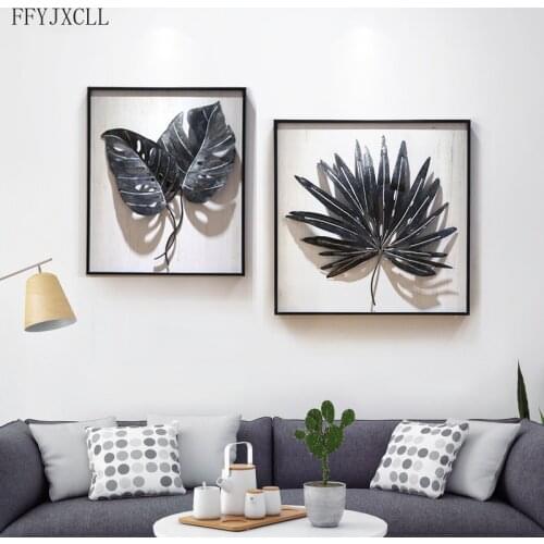 Creative 3D Wrought Iron Wood Wall Decorations Nordic Minimalist Home Living Room Home Decoration Entrance Wall Hangings