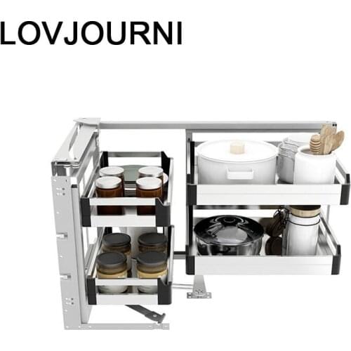 Cuisine Pantries Corredera Organizador Cupboard Storage Stainless Steel Rack Cocina Kitchen Cabinet Cestas Para Organizar Basket