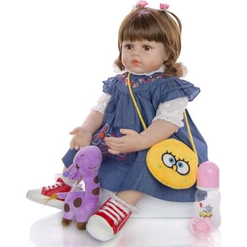 Lovely 60cm Reborn Toddler Dolls 24 Inch Lifelike Princess girl Bebe Reborn Doll For Kids Children Gifts lol Surprices Dolls