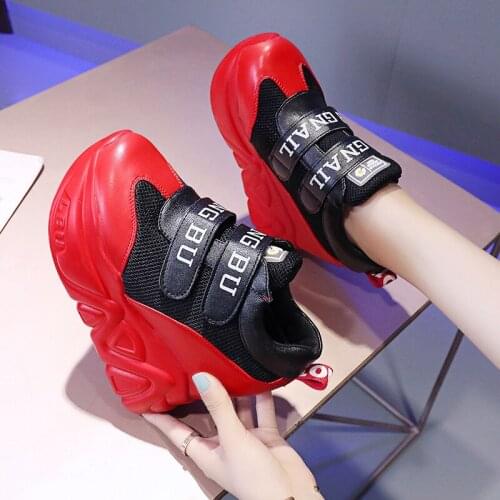 Hot Summer Mesh Breathable Shoes Woman High Platform Heels Casual Shoes 2020 Women 12CM Heels Wedges Sneakers Chaussures Femme