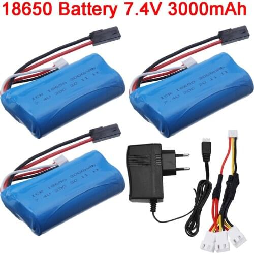 7.4V 3000mah li-ion battery + charger for MJX T40 T40C F39 F49 T39 BG1518 BG1513 BG1515 BG1507 BG1506 1/12 RC truck Car Boat toy