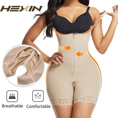 HEXIN Body Shaper Fajas Colombianas Slimming Shapewear Bodysuit Underwear Postpartum Girdle Waist Trainer Push Up Butt Lifter