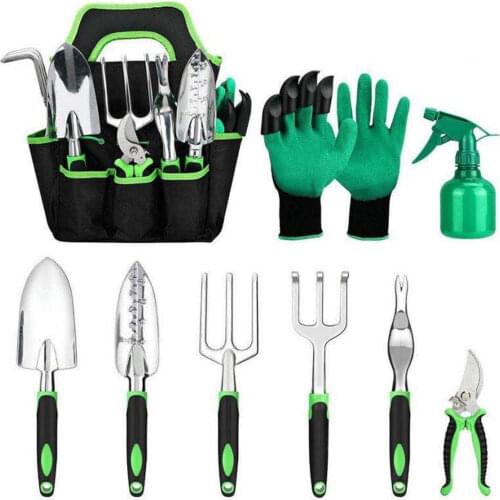 Garden Tools Set 9 Piece Gardening Tool Gift Set For Men Women Very Suitable For Digging Weeding Loose Soil Transplanting Etc