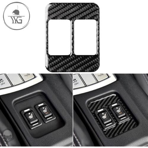 For Subaru BRZ For Toyota 86 2013-2017 Carbon Fiber Seat Heating Switch Button Cover Decoration Frame Sticker Car Accessories