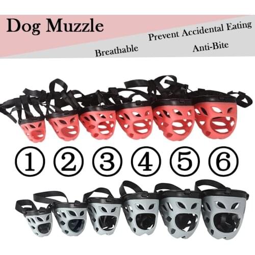 Fashion Pet Dog Muzzles 3 Kinds Colors Environmental Protection Rubber Dog Cover for Puppy and Medium Dog Pet Supplies XS-XXXL
