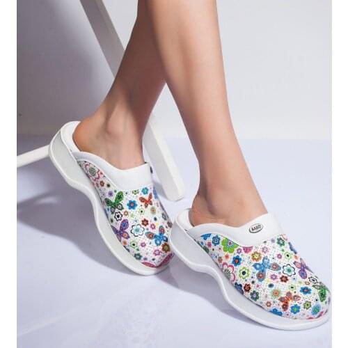 2021 New Orthopedic Sabo Women Slippers Sandals Shoes Nurse Doctor Hospital Medical Casual Quality Soft Comfort Anti-Slip Clogs