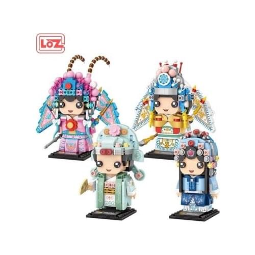 New LOZ Mini Blocks Heads Nutcracker King Bear Cartoon Cute Animal Snoring Soldiers Building Blocks Toys Children