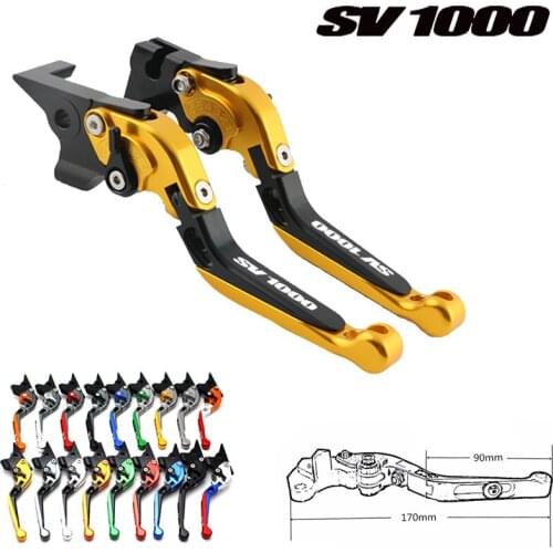New CNC Adjustable Folding Extendable Motorcycle Brake Clutch Levers For SUZUKI SV1000/S 2003 2004 2005 2006 2007