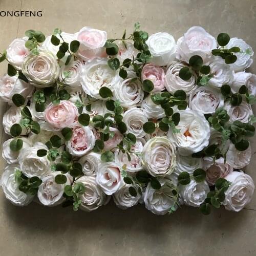 PINK 10pcs/lot Artificial silk hydrangea rose 3D flower wall wedding backdrop decoration flower stage decoration TONGFENG