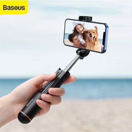 Baseus Wireless Bluetooth Selfie Stick foldable smartphone Mini Folding Selfie Stick for iphone 12 11 Xiaomi Huawei Samsung