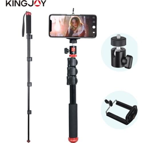 KINGJOY Official Selfie Stick Monopod Action Video Camera Tripod For Phone Smartphone Universal For Gopro Camera Iphone Samsung