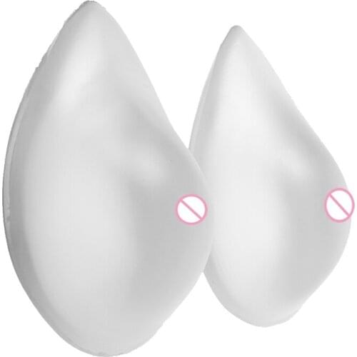 Silicone Breast Pad Insert Swim Breast Form Pocket Bra Enhancer Inserts One Pair for Mastectomy Prosthesis Crossdresser Ajusen